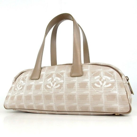 CHANEL Handbag Nylon jacquard with beige Leather - Picture 5 of 15